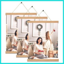 3 Pack Magnetic Poster Hanger Frame,16x20 16x24 16x16 Poster Frame Wood Magne...