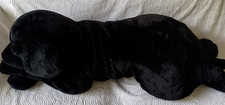 Vtg Life Size 44" 1999 Animal Alley Black Lab Retriever Dog JUMBO Toy R Us Plush