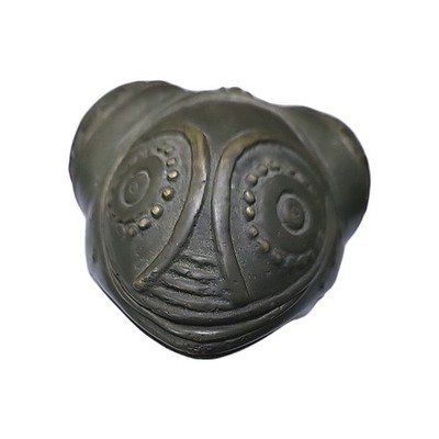 Antique Vintage Chinese Bronze Frog Brass Zhao Cai Jin Bao  Museum Handmade 420g