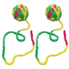 2 Pcs String Toy for Cats Multifunctional Yarn Balls Interactive