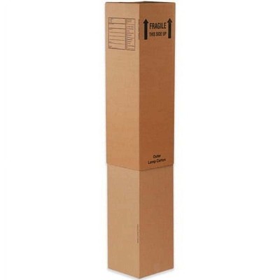 15 Boxes 12x12x46'' Inner Lamp Shipping Boxes ECT-32 Brown Packing Cartons
