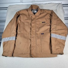 LAPCO FR Work Jacket Mens XL Brown Duck Canvas Flame Resistant Crosby Energy