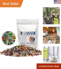 1.5 LB Polished Natural Stone Rocks - Ideal for Elegant Plant and Aquarium Decor