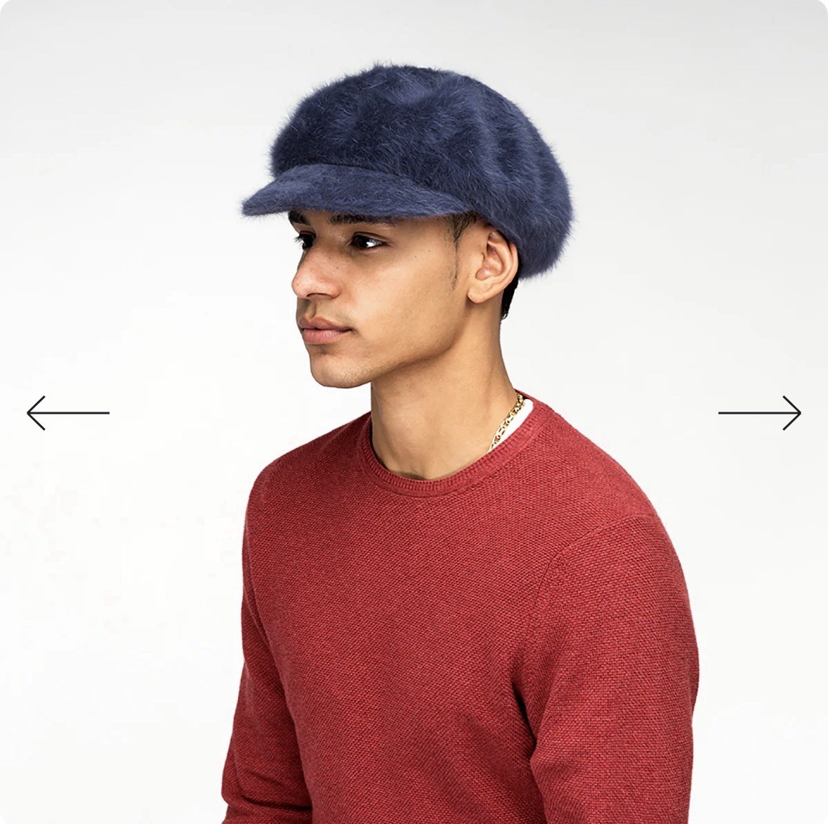 Kangol Furgora Apple Cap Navy Blue XL Unisex Hat with Logo