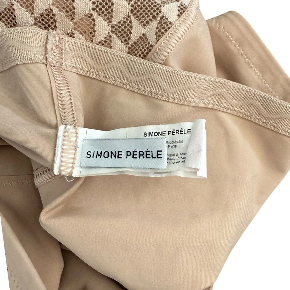 Calzoncillos modeladores de encaje beige mediano talla 3 para mujer Simone Pérèle talla 3 esculpidos tiro alto Foto 4 de 4