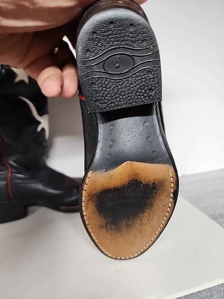 Laredo Youth Texan Cowboy Boots Lether Size 12M - Image 4 of 4