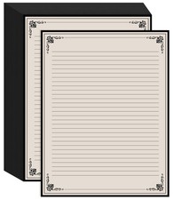 Vintage Lined Paper - 50 Sheets Stationary Paper for Writing Letters, 100gsm, St