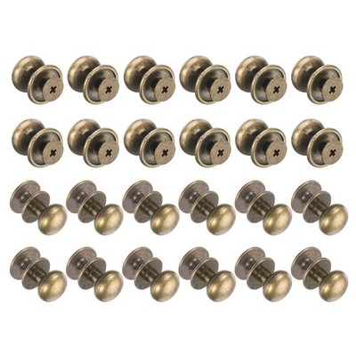 uxcell 24pcs 0.46'' x 0.51'' Mini Round Knobs, Small x 0.51'', Bronze