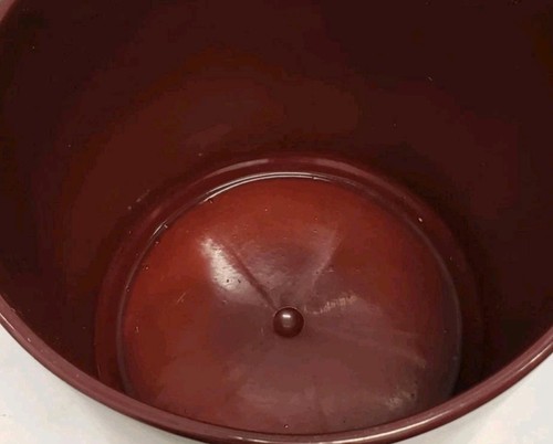 Vintage GAINEY POTTERY California MID-CENTURY MODERN Planter 1 Burgundy - Picture 7 of 7