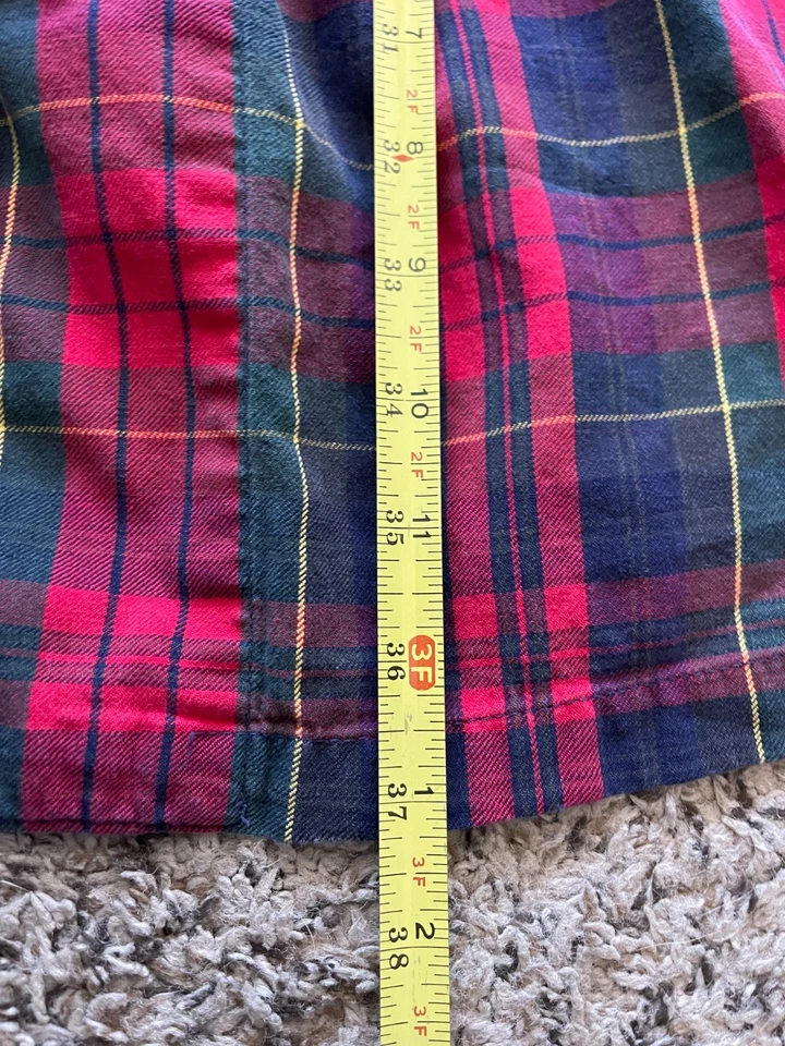 Bata de colección Brooks Brothers roja a cuadros abuelo pijama cinturón con una corbata años 70 80 Foto 4 de 4