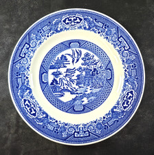 Vintage Willow Ware by Royal China Luncheon Plate 9" Blue Willow, Blue  White