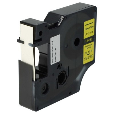 Schriftband für Dymo Rhino 6000 Schwarz/Gelb Nylon 12mm 3,5m