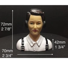 1/6 1:6 Female Civil Pilot Figure  RC Plane Models 2 7/8"x2 3/4"x1 3/4"  (S6)