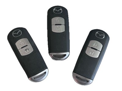 3x Mazda 2 Tasten Schlüssel, Typ 49 Chip SKE13E-01