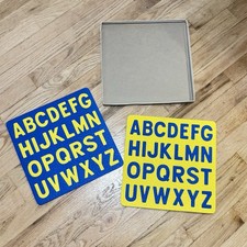 Vintage Textured Rubber Foam Puzzle Alphabet A To Z Letters