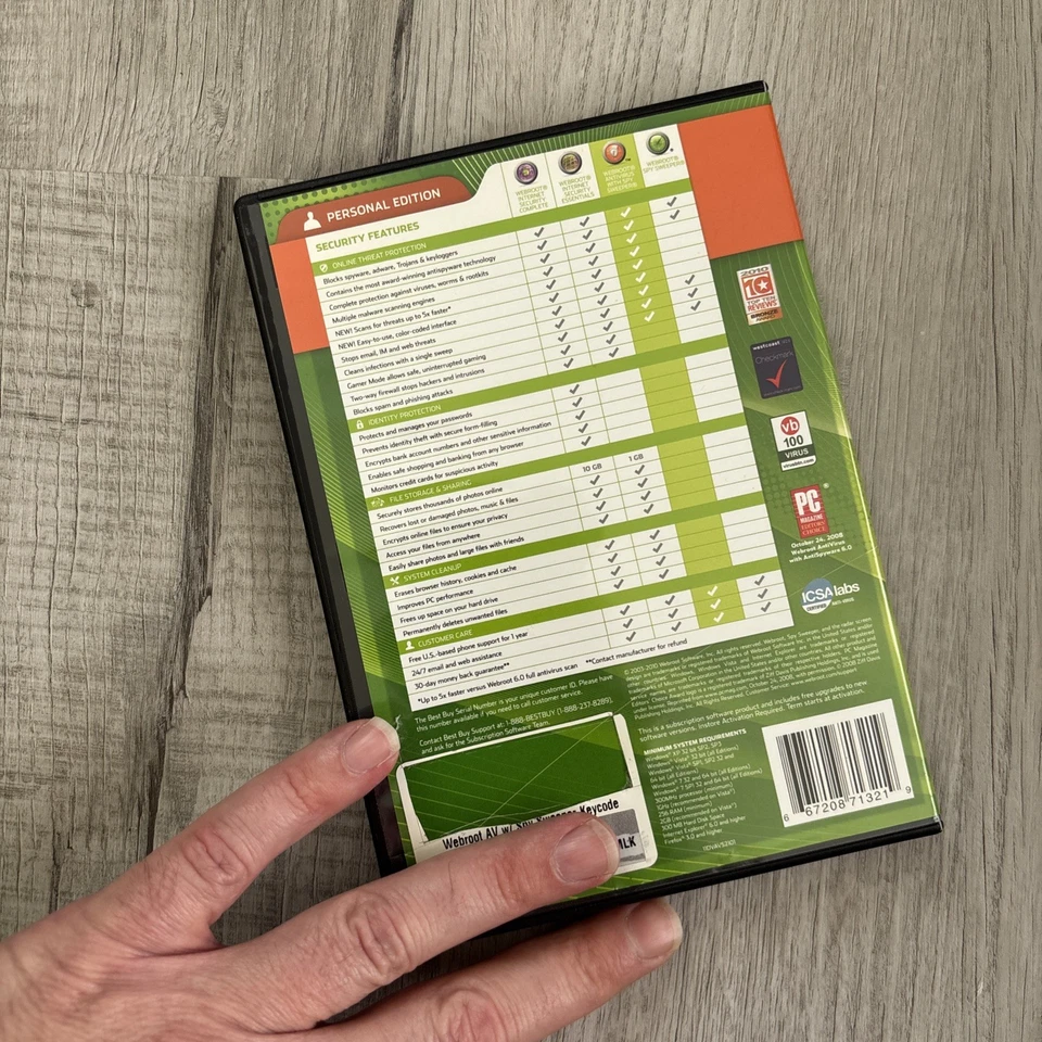 WEBROOT PERSONAL SECURITY PERSONAL EDITION DVD 2011 - Image 2 of 4
