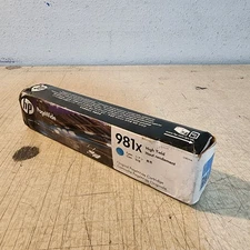 HP LOR09A 981X High Yield Cyan Ink Cartridge Genuine New Sealed 12 2022