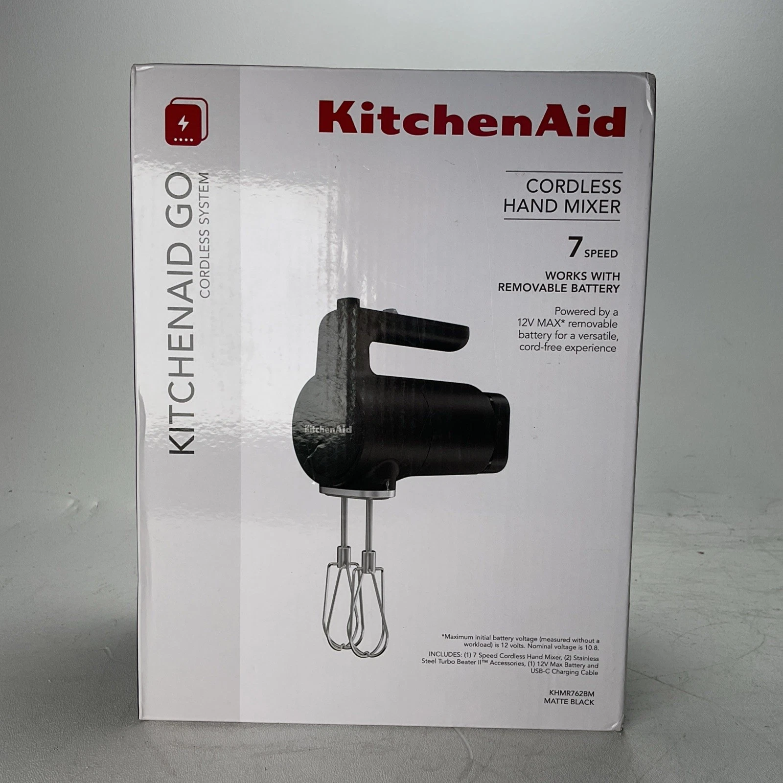 KitchenAid Go KHMR762BM Cordless 7 Speed Handheld Mixer - Matte Black
Opens in a new window or tab