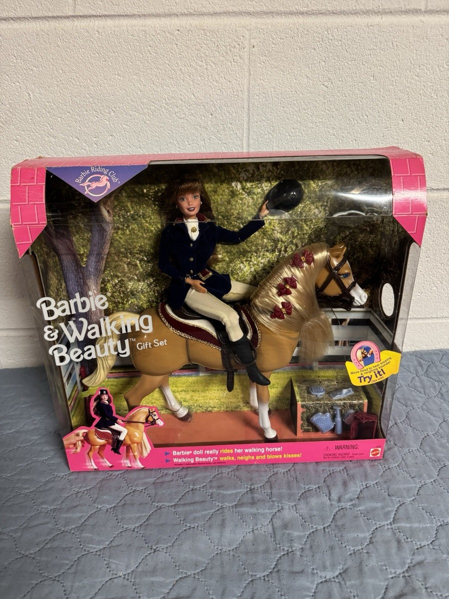 Mattel 1998 Barbie Riding Club Walking Beauty Horse Doll Vintage
