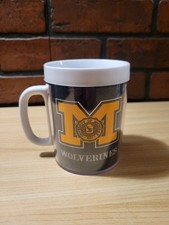 Vintage Thermo-Serv University of Michigan Wolverines Plastic Mug
