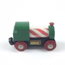 Vintage 2000 BRIO Wooden Train 33226 Spinning Boiler Engine Candy Cane