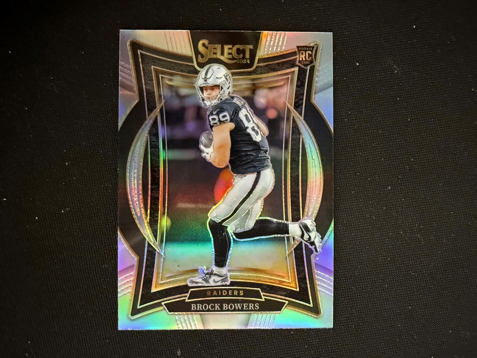 Brock Bowers 2024 Select Silver Prizm Rookie RC Concourse Las Vegas Raiders D52