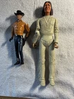 1967 Marx Geronimo 12" Action Figure & 8” Hartland Cowboy Gunfighter Jointed