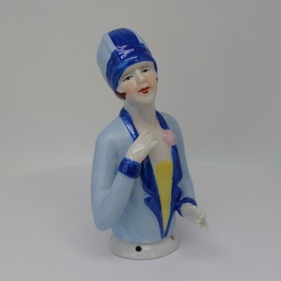 Teepuppen Mata Hari Sexy Half Doll Pincushion Arms Away Art Deco Stil Art Nouvea