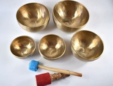 Singing Bowls Set of 5 - Matt - 5.2kg - Sound Therapy & Meditation Sound Massage