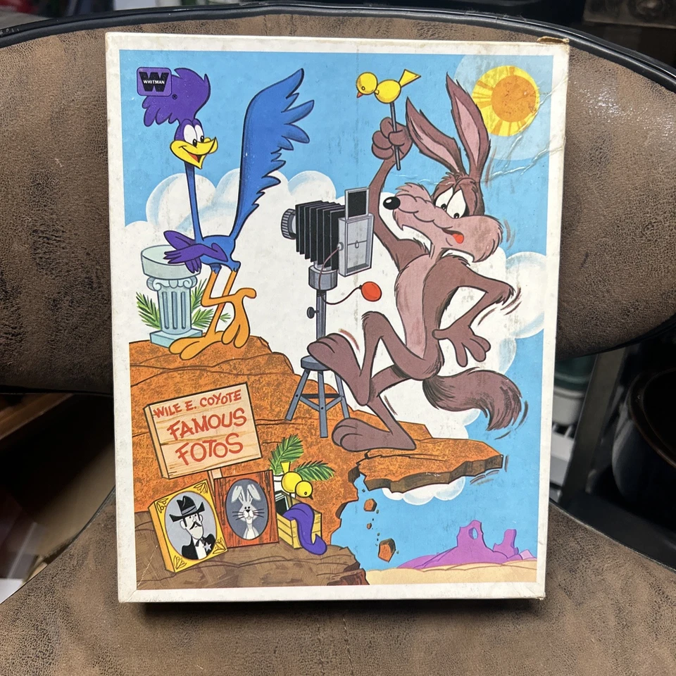 Vintage Whitman WD Coyote/Roadrunner 100 pc Jigsaw Puzzle in Box complete - Image 2 of 4