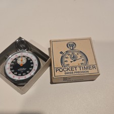 North Star Swiss Mechanical Pocket Timer 7 Jewels w Box