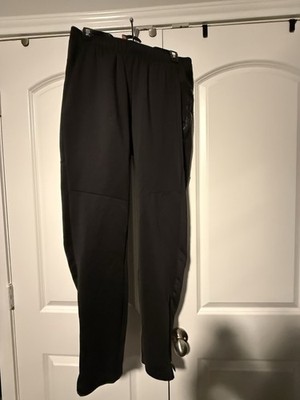 Member's Mark Tech Knit Pant Men's M Black Track Pants Elastic Waist Zip Pocket