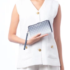 MICHAEL KORS Jet Set Large Ombré Signature Logo Wristlet Wallet