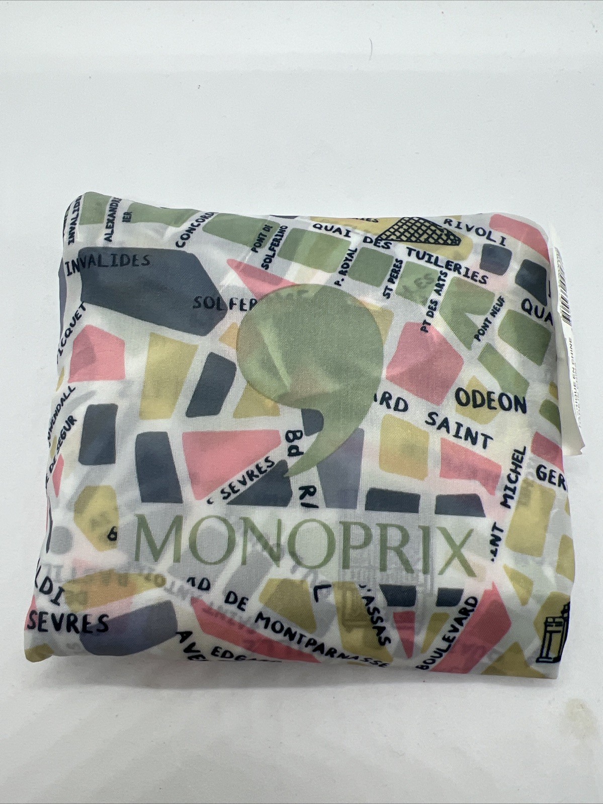Paris Map Reusable Monoprix Grocery Shopping Tote Bag France Supermarket 