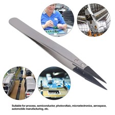 Pointed Tip Tweezers Anti Static High Hardness Precise Carbon Fiber Plastic