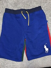 Polo Ralph Lauren Boys XL 18-20 Color Block Fleece Shorts 100 Cotton 25