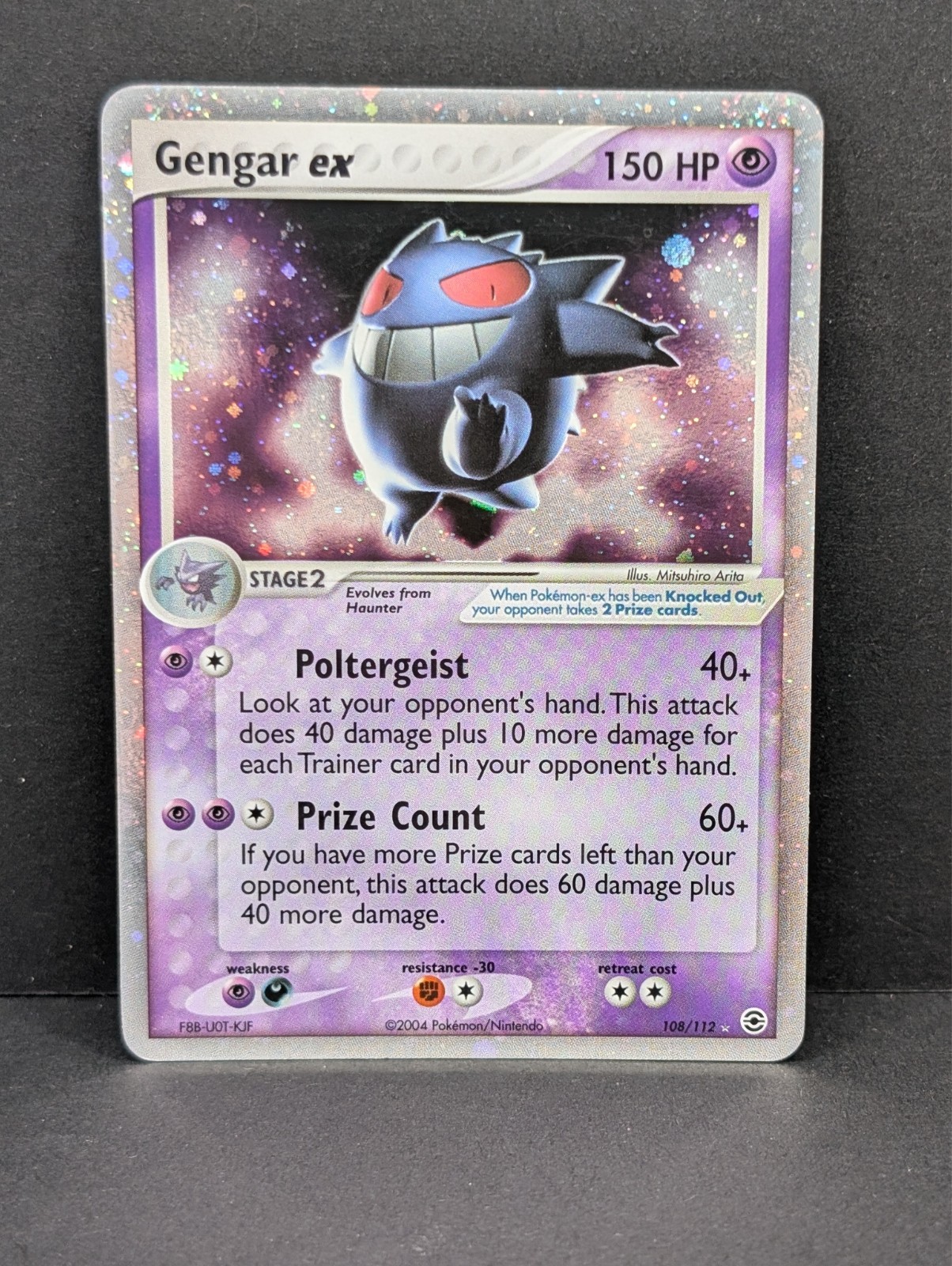 Gengar ex 108/112 Firered & Leafgreen Holo Ultra Rare Pokemon TCG Nintendo LP