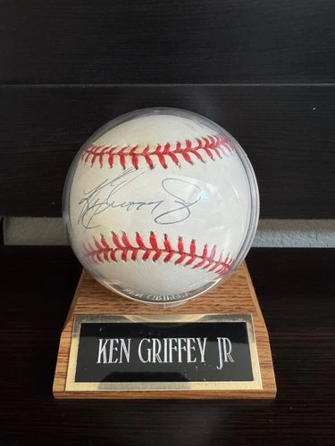 Ken Griffey Jr Autographed Rawlings Official American League Baseball w/ Display