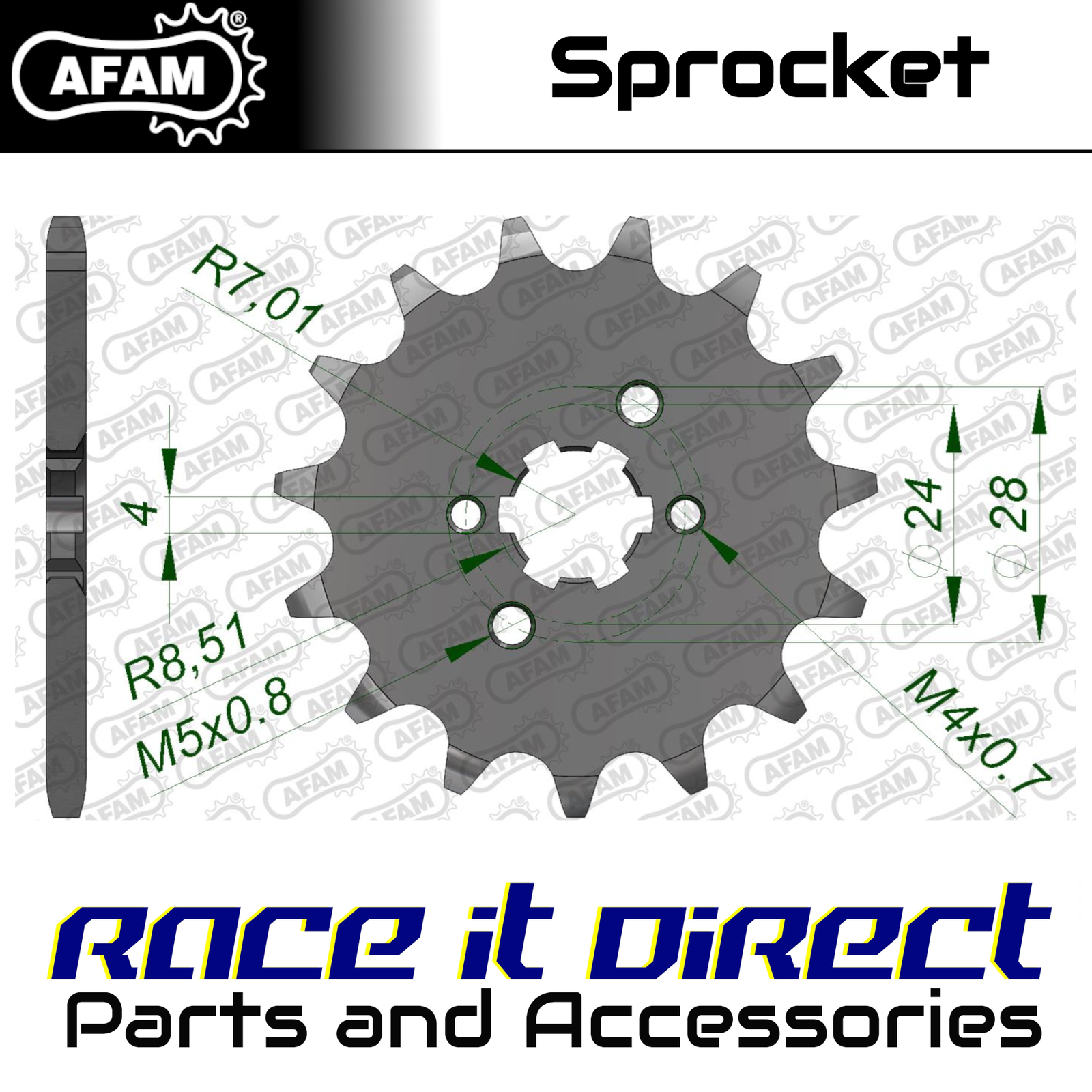 Sprocket for GILERA 50 Zulu 2001-2002 14T Front AFAM