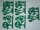 5 Pieces  Orig  1950's Marx TREE ROWS For PLAYSETS