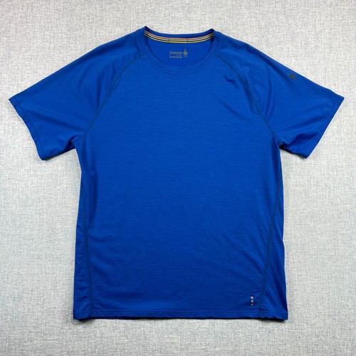 Smartwool Merino Sport 150 T-Shirt Herren Large Blau Rundhals Kurzarm Active