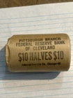 Original Bank Roll Of (20) 90% Silver Uncirculated Franklin Half Dollars 1963 P