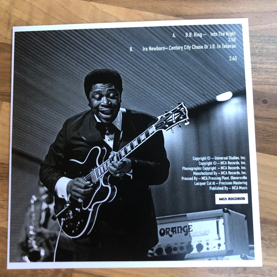 B.B. KING Into the Night BLUES 45 7" Vinyl Single record with unique Sleeve - Image 2 of 4