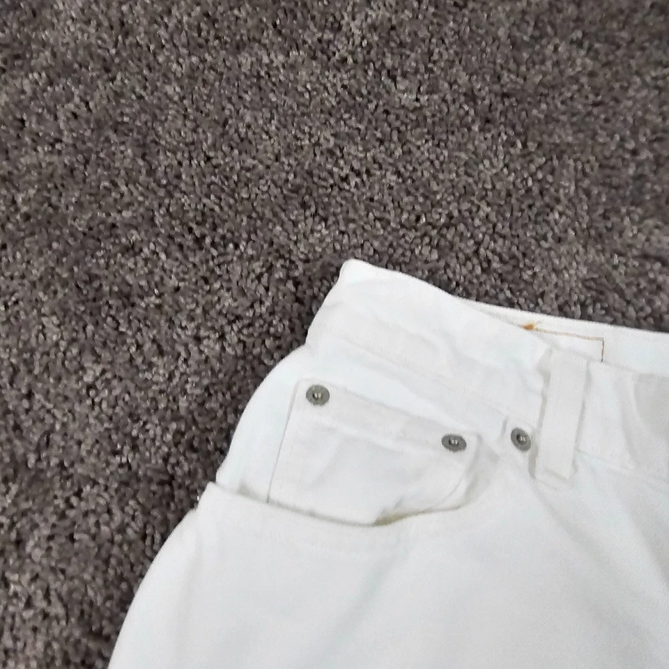 VINTAGE Levis 550 Jeans Womens 12 R White Tapered Relaxed 90s USA Mom 27x30 - Image 4 of 4