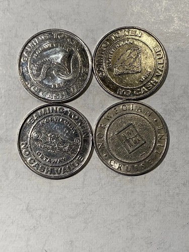 4- Norwegian Cruise Line Casino Tokens (Gem,Getaway,Epic, 25c) FREE SHIPPING