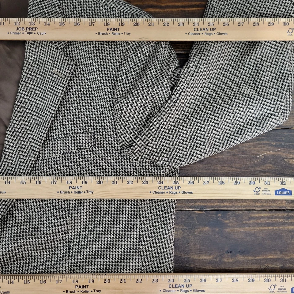 Abrigo Blazer Deportivo Para Hombre Ralph Lauren Beige Pata de Gallo Seda Mezcla Lana 48R De Colección Foto 3 de 4