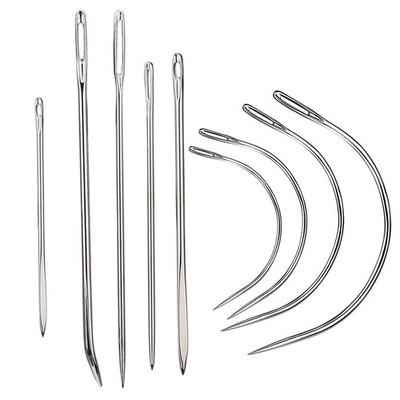 9 Pcs Heavy Duty Leather Sewing Needles Kit Curved Needles Upholstery
