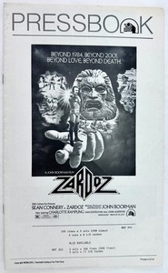Vintage NM Original ZARDOZ 14" X 8½" Pressbook-1974-John Boorman & Sean Connery!