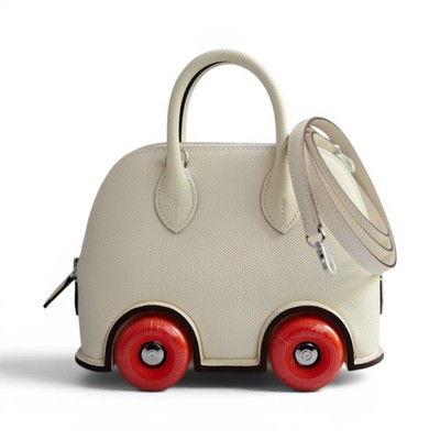 Hermès Bolide on Wheels Bag Nata Orange Epsom Calfskin Palladium HW G Stamp