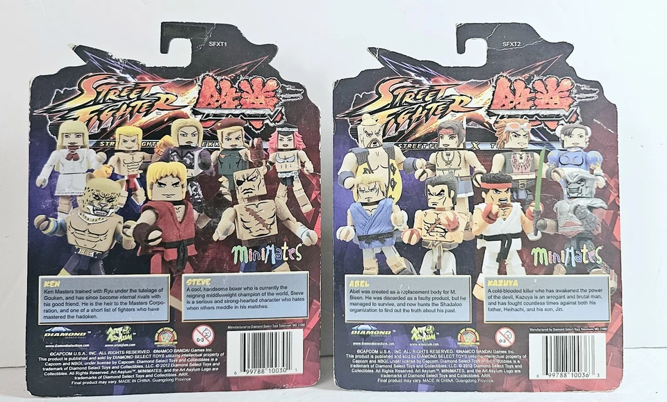 Street Fighter X Tekken Ken vs. Steve & Abel vs  Kazuya Bandai Minimates - Image 2 of 4